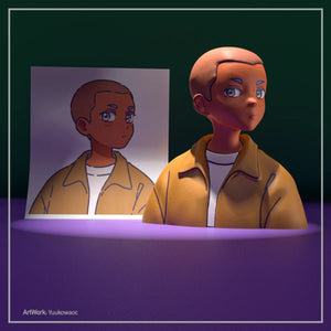 Ostaneskids custom figurine recreated from original character art with matching facial features and outfit